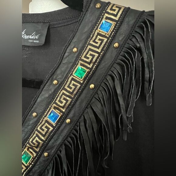 Tony Ward Vintage Rare Xperiance Women’s Fringe T-Shirt - Picture 6 of 12